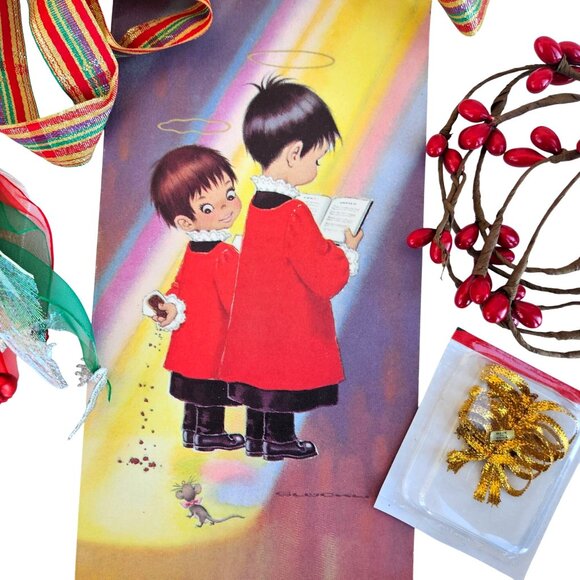 Instant Vintage Christmas Collection Retro Card Nostalgia Decor Bundle - Picture 6 of 11